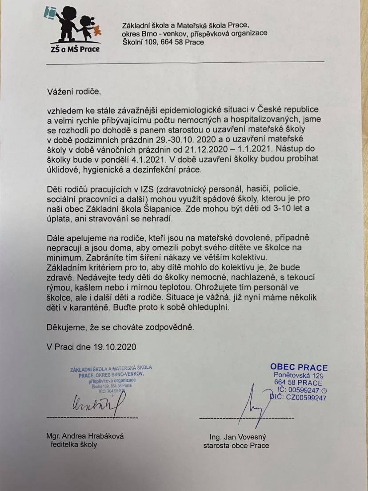 Mateřská škola rodičům
